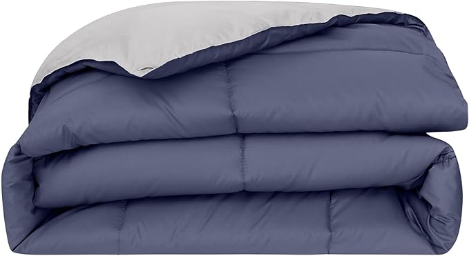 Modern Threads Down Alternative Reversible Comforter Deep Blue/Silver King