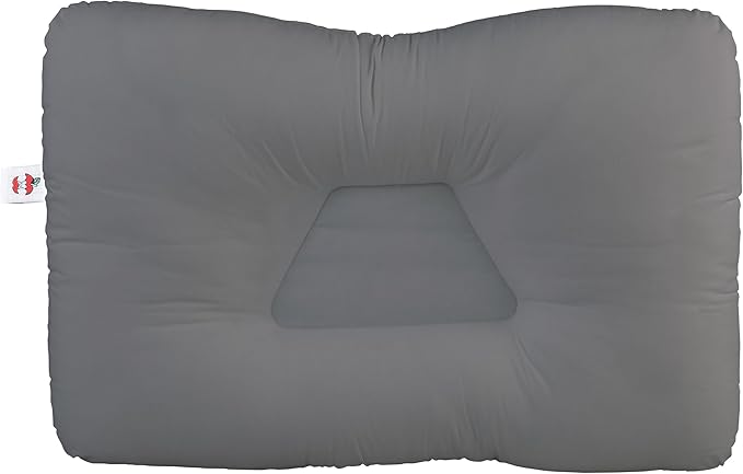 Core Products Tri-Core Cervical Support Pillow – Firm Orthopedic Neck Pillow for Pain Relief, Great Gift for Back and Side Sleepers – Ergonomic Contour Pillow – Assembled in USA, Petite Size, Gray