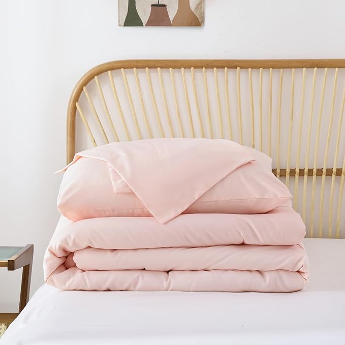 ROSGONIA California King Comforter Set Blush, 3pcs (1 Boho Light Pink Cal King Comforter & 2 Pillowcases), All Season Bedding Bedspread Blanket Quilts