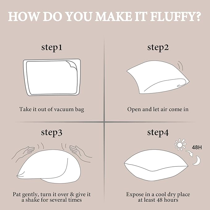 BHZ Satin Goose Down Feather Pillows Queen Size Set of 2 with White Satin Pillowcase for Hair and Skin, Cooling Pillow Cases Similar to Silk Pillow Cases, Decorative for Women, Mom Men