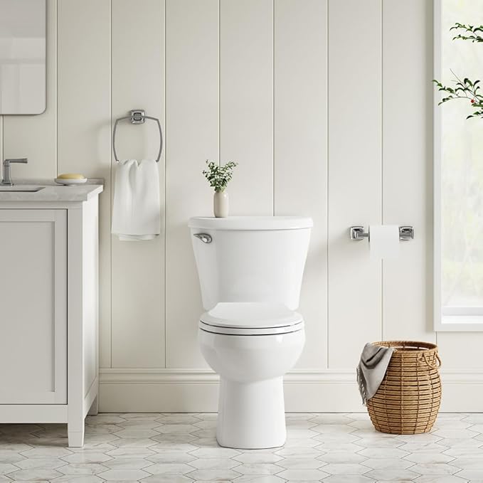American Standard 5503B00B.020 Transitional Slow-Close Round Front Toilet Seat, White