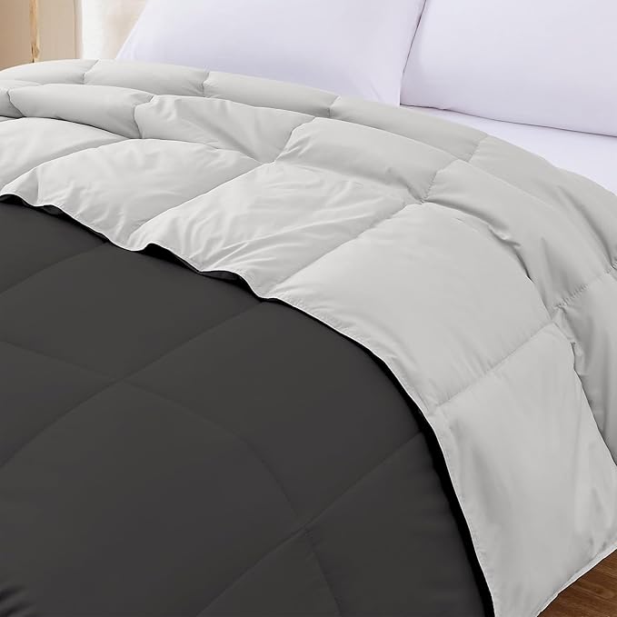 Modern Threads Down Alternative Reversible Comforter Dark Gray/Gray King