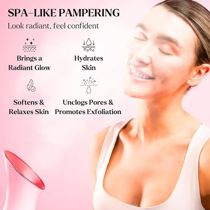 Facial Steamer Spa Gifts with Complimentary 17 Skin Care Tools | Face Steamer for Facial Deep Cleaning | Towel Warmer & Humidifier Mode| Self Care Gifts for Women, Spa Gifts, Christmas Gifts for Women