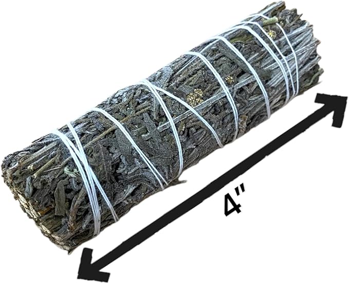 NessaStores 8 Dried Lavender Smudge Sticks, 4 Inch Hand Tied, All Natural, Ethically Sourced for Home Cleansing, Stress Relief, & Clearing Negative Energy. JC-144