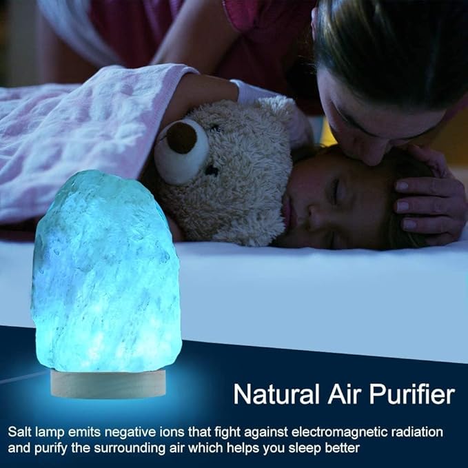 FANHAO Himalayan Salt Lamp 16 Colors, Natural Salt Rock Lamp Hand Carved Night Lights, USB Salt Crystal Lamp Remote Control for Meditation, Gifts & Home Décor