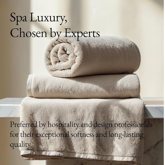 Italic Serene Ultraplush Cotton Washcloth Towel Set, 4 Face Towels, Sand, Soft & Absorbent, 800GSM, 100% Cotton, Heavy Duty, Resort Grade Towels (Sand)