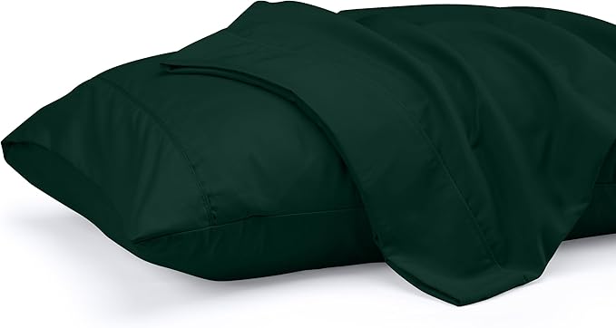 Pillow Covers by Utopia Bedding - Queen Size 2-Pack – Soft Brushed Microfiber – Perfect for Hospitals, Hotels, Guest Rooms – Oeko-TEX Certified, 20x26 Inches (Emerald)