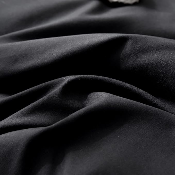 ROSGONIA Comforter Full Size Black for Girls Boys Teens, 3pcs (1 Boho Comforter & 2 Pillowcases), Lightweight Dorm Bedding Soft All Season Bed Set