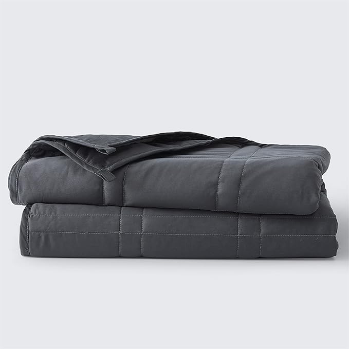 Baloo Weighted Blanket for Adults 15 lb (Midnight, 60"x80") | Cool & 100% Cotton | Machine Washable & Dryer Safe | Glass Microbead Fill