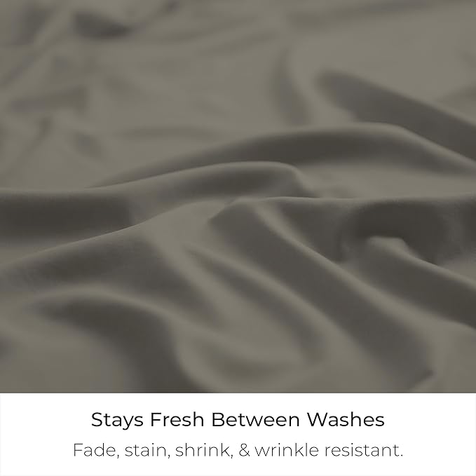 Mellanni Bed Skirt Twin Size - Bed Skirting - 15-Inch Tailored Drop Pleated Dust Ruffle - Hotel Luxury Bedding - Wrinkle, Fade, Stain Resistant - 1 Bedskirt (Twin, Dark Taupe)
