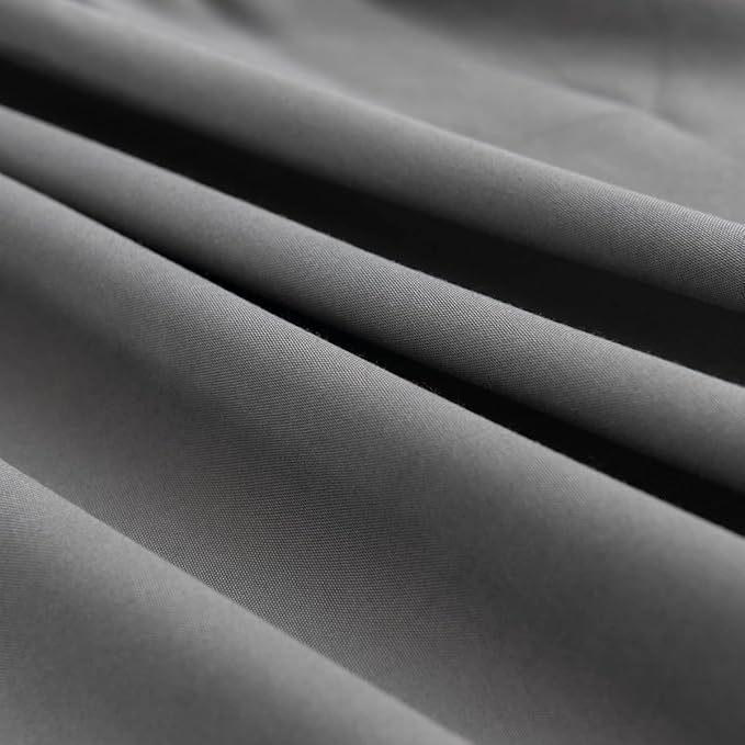 TSUTOMI Bed Skirt Full Size Ruffled Bed Skirt with Split Corners, 14 Inch Drop Dust Ruffle Bed Skirts with Platform, Gathered Style, 100% Microfiber, Grey