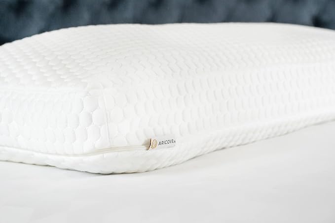 Aricove Bed Pillow for Sleeping, Side Sleeper Pillow for Adults, King Size, Adjustable Firm Memory Foam & Soft Microfiber Fill, Neck and Shoulder Support