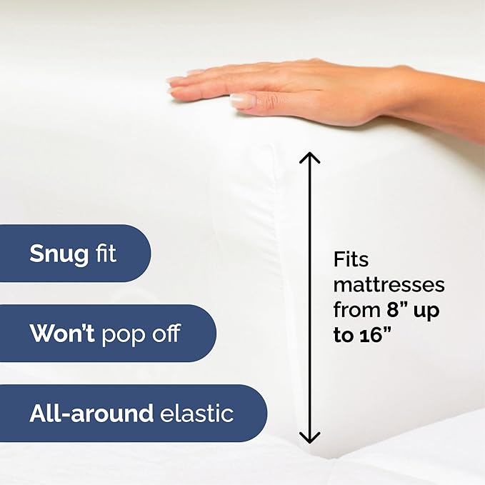 Cal King Size 4 Piece Sheet Set - Extra Soft, Breathable & Cooling Sheets - Hotel Luxury Bed Sheets for Women & Men - Deep Pockets, Easy-Fit & Wrinkle-Free Sheets - Antique White Oeko-Tex Bed Sheets