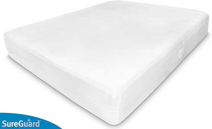 Full XL (13-16 in. Deep) SureGuard Mattress Encasement - 100% Waterproof, Bed Bug Proof, Hypoallergenic - Premium Zippered Six-Sided Cover