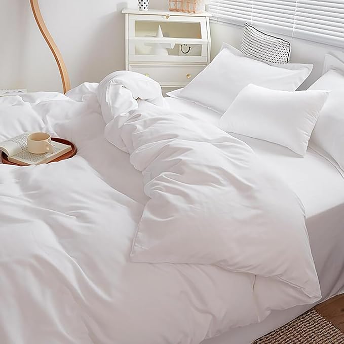 White Comforter Cal King Plain White Bedding Comforter Set California King Solid Color Plain Solid Blanket Quilts Cozy Durable Soft Modern Bedding Comforter Sets Women Men