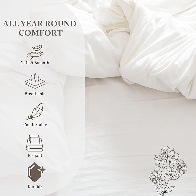 King Duvet Cover 1000 Thread Count 100% Egyptian Cotton Sateen Weave Soft Elephant Grey Quilt Cover 3 PC Bedding Set - Comforter Cover & 2 Pillow Shams with Zipper Closure