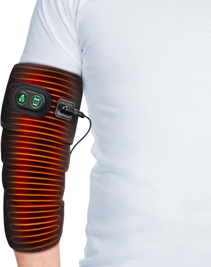 Arm Heating Pad, Extra Long Electric Heating Strap, Heated Wrap Around Wrist Brace, for Hand, Arm, Knee, Ankle, 4 Heat Levels & 3 Auto-Shutoff Timers, with 78" Long Power Cord
