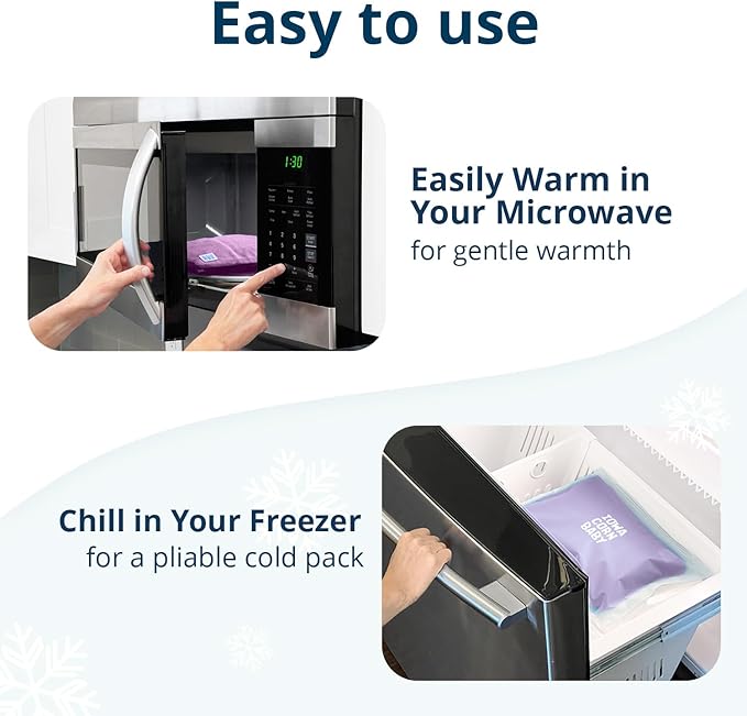 Microwave Heating Pad (with Removable Cover) – Weighted Microwavable Moist Heat Therapy Pad for Back, Neck, Shoulders, and Cramps – Portable, Reusable Cold or Warm Compress, 10" x 7", 2.5lbs