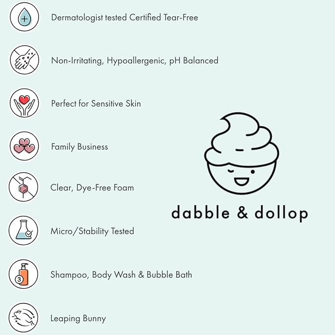 Dabble & Dollop Mini Bath Bombs, 100% Natural Droplets for Kids, Soothing Scents - Resealable Pouches, Fizzy, Moisturizing & Fun, Vegan, Gluten-Free, Cruelty-Free (Set of 24)