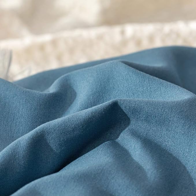 KAREVER Lake Blue Comforter Set Twin Solid Blue Bedding Quilt Set Boys Bright Blue Blanket Set for Kids Teens Lightweight Breathable Durable Women Bed Comforter Set