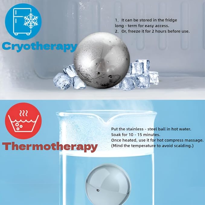 Ice Globes for Face Eyes, Unbreakable Stainless Steel Cool Massagers for Skincare Routines, Multifunctional Cold Roller Cooling Globes for Puffiness, Sagging Skin, Fine Lines Facial Relaxation (Black)
