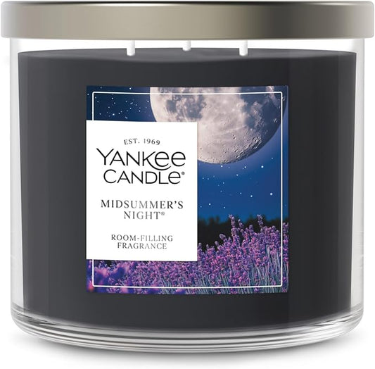 Yankee Candle Mid Summer's Night, Scented Candle, 14.5oz 3-Wick Candle Jar with up to 40 Hours Burn Time, Giftable