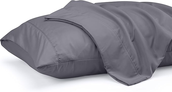 Utopia Bedding Pillow Cases Queen Size 2-Pack – Soft Brushed Microfiber – Envelope Closure – Perfect for Hospitals, Hotels, Guest Rooms – Oeko-TEX Certified, 20x26 Inches (Grey)