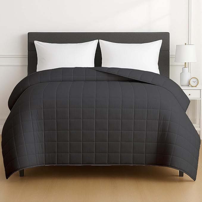 HomeSmart King Size Weighted Blanket 40 lbs, Heavy Blanket, Fits California King Beds, XL Oversized Weighted, Grey 104x92