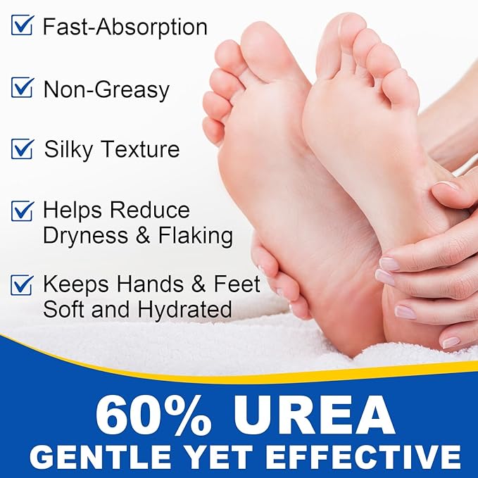 60% Urea Cream Stick with Salicylic Acid 2%, Urea Hydrating Foot Cream, Severe Cracked Heel Repair Restoring Balm, Foot Lotion Repairs and Hydrates Dry and Feet and Hand - 2 Packs