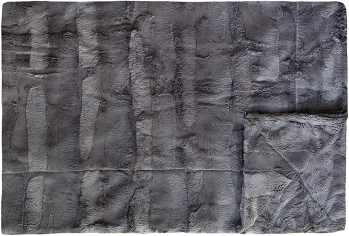 Minky Couture Premium Solid Color Blanket - Soft, Warm, Cozy, Comfortable, (Monster, Sorbet Charcoal)