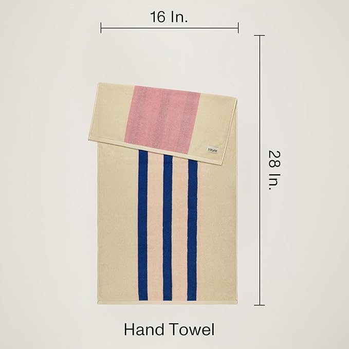 Towels - Ultra Soft, Thick and Plush, Reversible - 2 PC Luxury Hand Towels (16"x 28"), 550 GSM,100% Combed Cotton, Made in Portugal, Perfect for Home and Bathroom, Calamine Sky-Janus