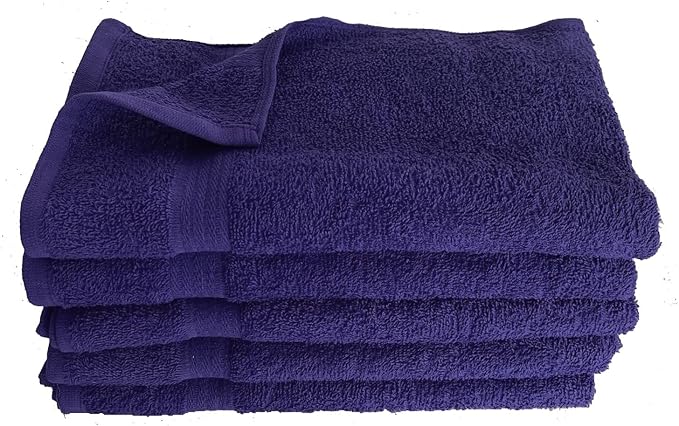 Towel Supercenter 16X27 Salon Hand Towels Colors (36Pack, 60Pack, 120Pack) 100% Cotton for Hair Salons, Nail Salons, Tanning Salons, Bathroom from Towelsupercenter (Navy Blue, 120)
