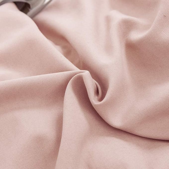 KAREVER Pink Comforter Sets Pure Blush Color Bedding Set Women Lightweight Comforter Set Girls 3 Pieces Blanket Breathable Bed Comforter Set Durable Bedding Set