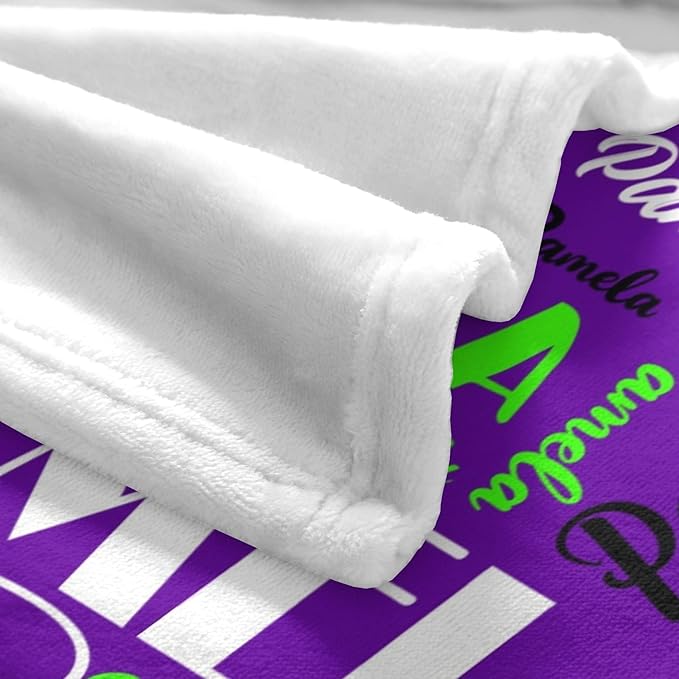 Name Blanket Personalized Blanket for Adult Kids Flannel Customize Throw Blanket Custom (Color 28, 30 x 40 Inches)