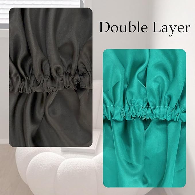Satin Bonnet Double Layer Silk Bonnet for Sleeping Women Hair Care for Natural Curly