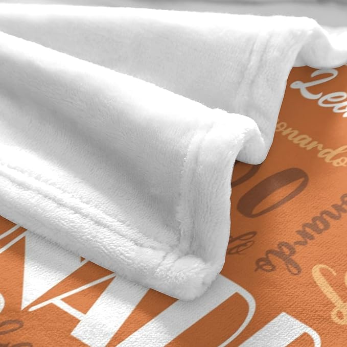 Name Blanket Personalized Blanket for Adult Kids Flannel Customize Throw Blanket Custom (Color 07, 60 x 80 Inches)