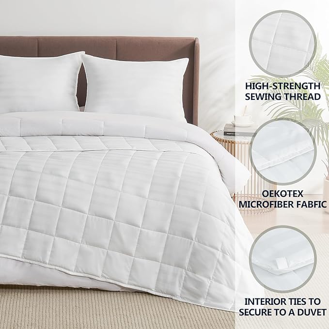 Weighted Blanket Kids (40"x60" 10lbs),Ultra Soft and Cozy Cooling Weighted Blanket Kids,Heavy Blanket with Machine Washable Soft Blanket, White