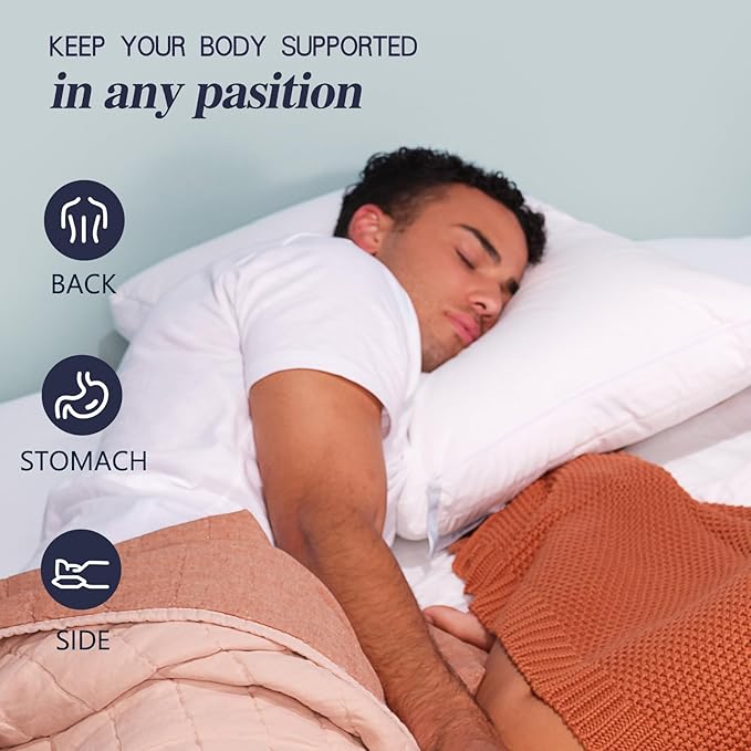 Nuzzle Adjustable Pillow for Side Sleepers, Luxury King Size Bed Pillow Hotel Collection - Best Adjust Height Soft Firm Pillow for Back, Stomach or Side Sleepers