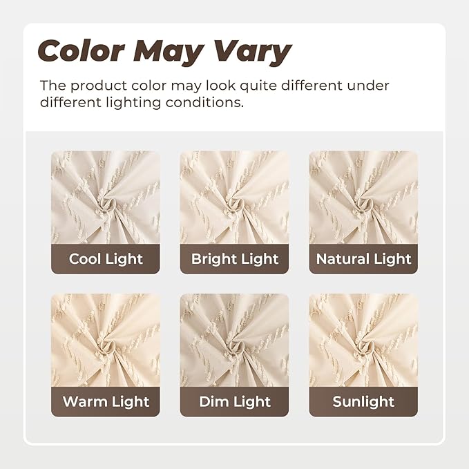 Cream Boho Fabric Shower Curtain 60 x 72 Modern Shabby Chic Textured Tufted Chevron Striped Minimalist Cloth Bathroom Shower Curtain