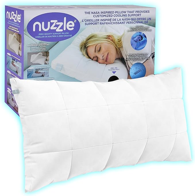 Nuzzle Cooling Adjustable Pillow Queen Size for Side Sleepers, Luxury Bed Pillow Hotel Collection - Best Adjust Height Soft Firm Pillow for Back, Stomach or Side Sleepers