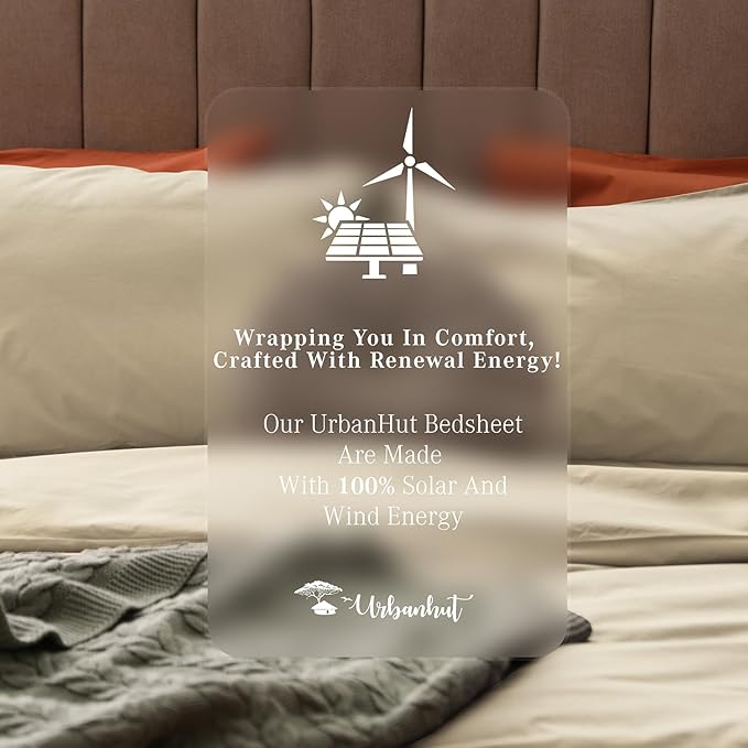 URBANHUT 700 Thread Count Egyptian Cotton Sheets California King Size, 4Pc Sheet Set Soft Luxury Bed Sheets for Cal King Size Bed, Sateen Weave Hotel Sheets, 16'' Elasticized Deep Pocket - Sand