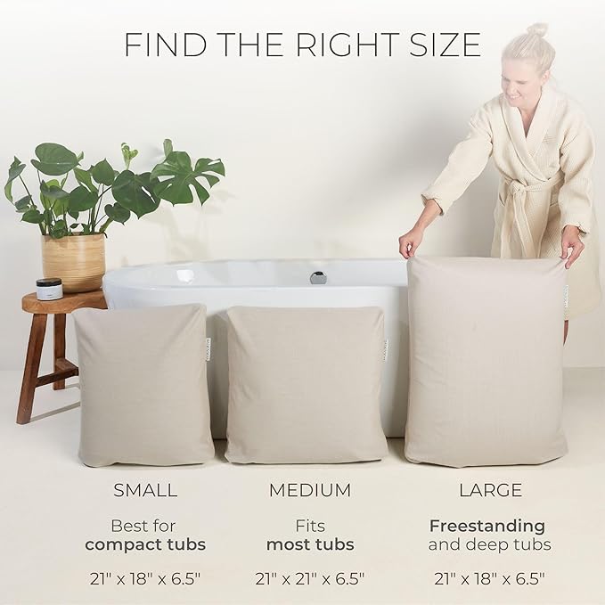 BADESOFA® Luxury Bathtub Pillow L - Large Bath Pillow for Therapeutic Neck and Back Support Quick-Drying - Full Body Bath Tub Cushion - Luxury Spa Cushion in Charcoal