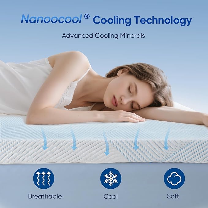 3 Inch Twin Size Gel Memory Foam Mattress Topper for College Dorm Bed High Density Cooling Pad Pressure Relief Bed Topper with Removable & Washable Cover
