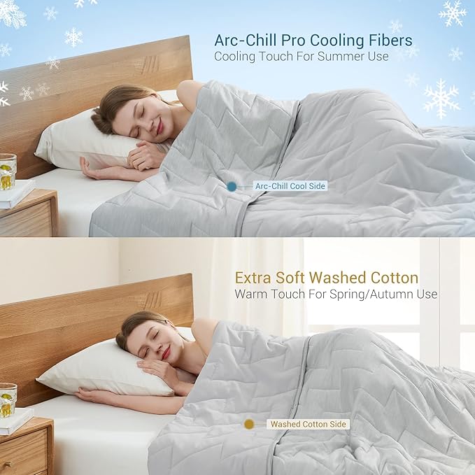 Elegear Revolutionary Cooling Comforter Queen, Japanese Q-Max>0.5 Arc-Chill Cooling Comforter Blanket for Hot Sleepers, Summer V-shaped Precision Lightweight Ice Cold Blanket for Night Sweats Sleeping