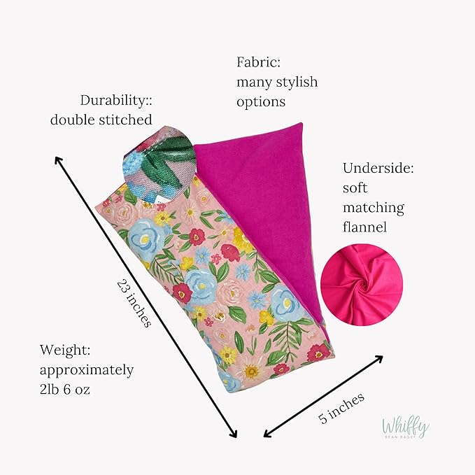 Microwave Heating Pad for Neck Shoulders, Heated Wrap, Hot and Cold Pack, Scented or Unscented, Reusable Moist Heat Therapy, Microwavable Bean Bag, 5" x 23" (Patchwork, Lavender & Peppermint)