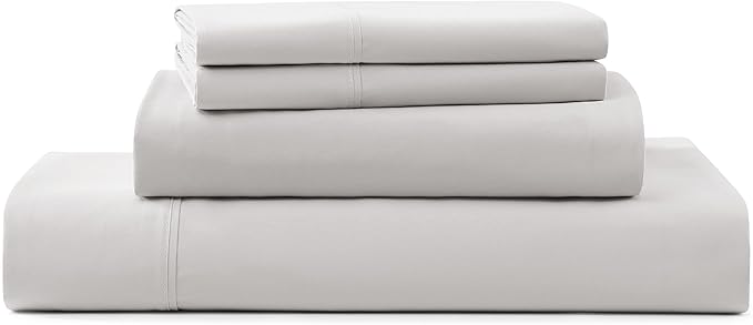 UGG Full XL Sheet Set 4-Piece Luxury Cooling Sheets Deep Pockets Premium Bedding with 2 Pillow Shams Machine Washable, for Dorm Essentials & College Bedding, Full XL, Stone Grey (Hedi)