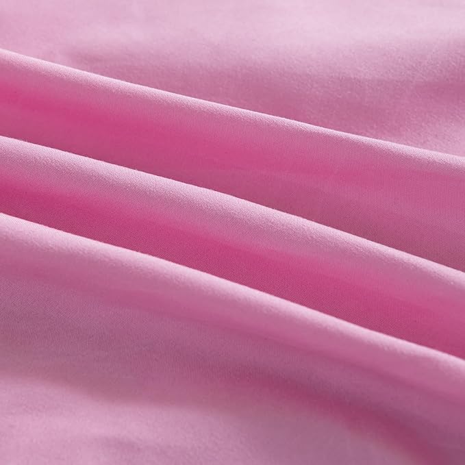 Bed Skirt King Size Ruffled Bed Skirts with Split Corners,14 Inch Drop Dust Ruffle Bed Skirt with Platform, 14 Inch Drop, Pink
