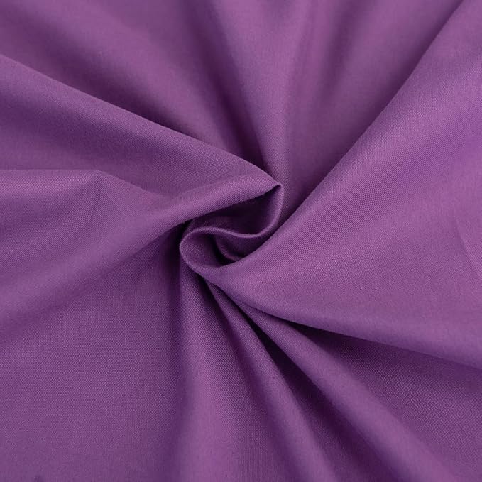 Bed Skirt Full Size Ruffled Bed Skirt with Split Corners, 16 Inch Drop Dust Ruffle Bed Skirts with Platform, Grape