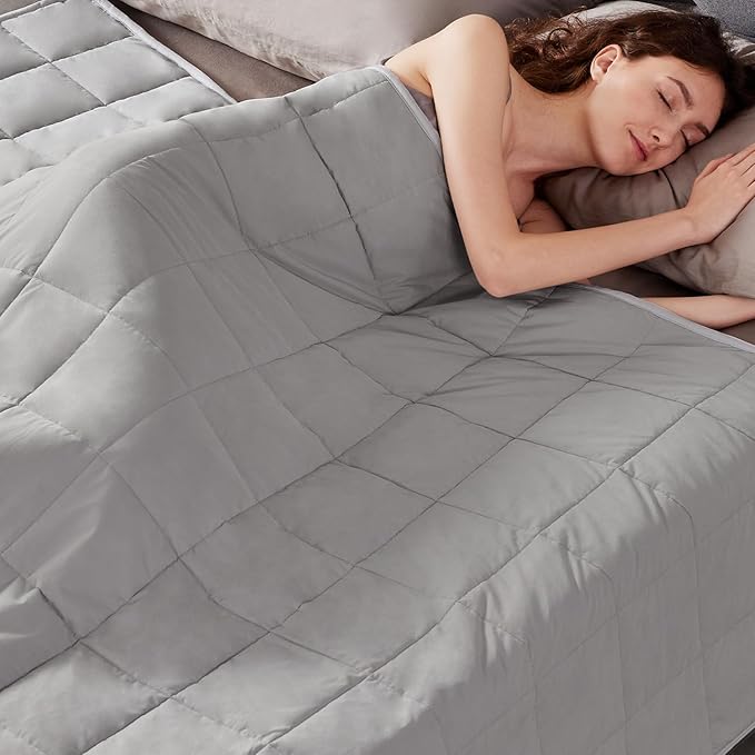 Weighted Blanket Queen/King Size (80"x87" 25lbs),Ultra Soft and Cozy Cooling Weighted Blanket for Adult,Heavy Blanket with Machine Washable Soft Blanket, Stone Grey