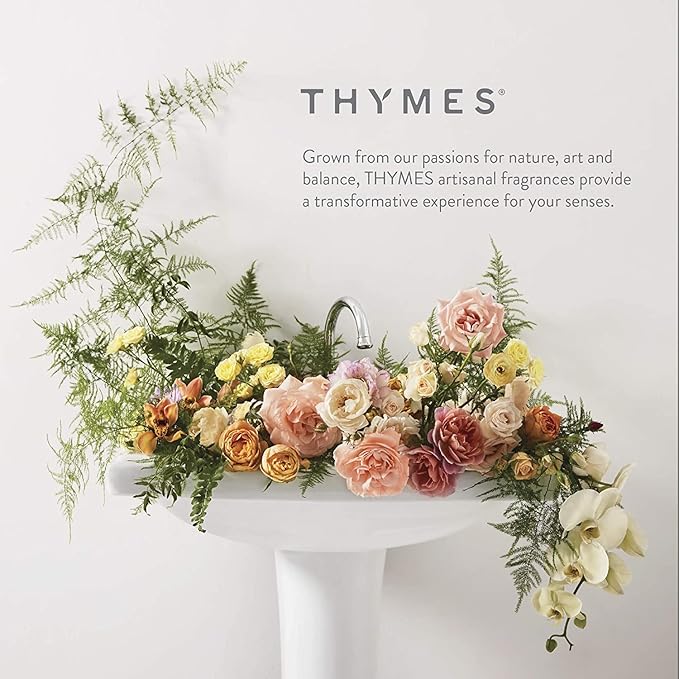 Thymes Lemon Leaf Candle - 8 Oz - Scented Candle for a Fresh Home Fragrance - Aromatherapy Candle in Glass Jar - Matte White Jar